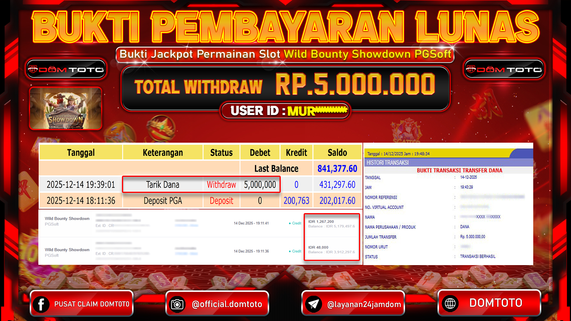JACKPOT SLOT Wild Bounty Showdown PGSoft 14 DECEMBER 2025
